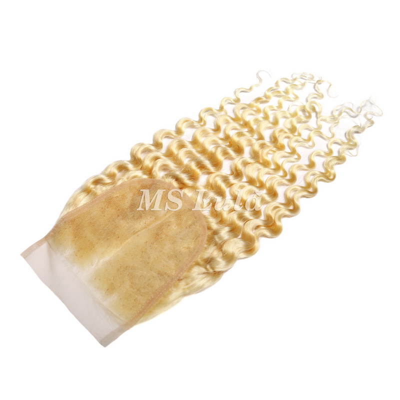 4x4 5x5 6x6 613# Virgin Hair Deep Wave Transparent Lace Closure - 图片 4